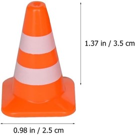 14Pcs Orange Miniature Road Cone Mini Traffic Cones Plastic Sign Road Cone Toy Roadblock Cone Sign Model Photo Prop Educational for Kids Small Cones Construction Cones, Safety Barriers, Decorations