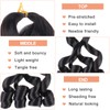 Mscat 12 Inch 8 Packs Pre Stretched French Curly Braiding