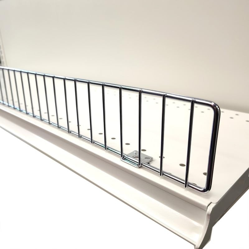 STORE FIXTURES DIRECT Gondola Shelf Fence, Wire Front Lip for