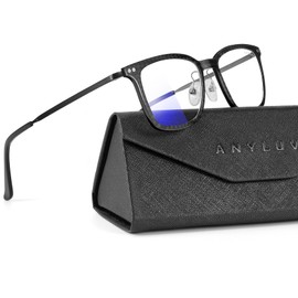 ANYLUV Mens Blue-Light-Glasses Blue-Light-Blocking Glasses: Lightweight Carbon Fibre Blue Light Glasses Men for Gaming Gift