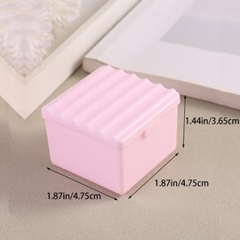 FSpronail 1pcs Nail Brush Washing Box,Multifunctional Nails Brush Acrylic Liquid Powder Sequin Removal Cleaning Plastic Cleaner Case with Lid,2-in-1 Nail Cleaning Box for Pen Washing and Holder(pink)