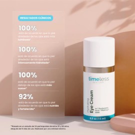 Hydrating Hyaluronic Acid Eye Cream Timeless - Crema Hidratante Para Contorno De Ojos - Con cido Hialurnico - Suaviza Arrugas, Hidrata Y Reafirma -...