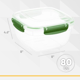 Superio Brand Food Storage Container, 80 oz, Green
