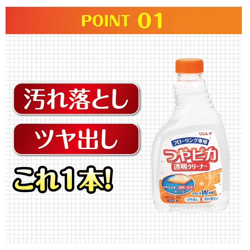 Rinrei Glossy Transparent Cleaner Replacement 16.9 fl oz (500 ml)