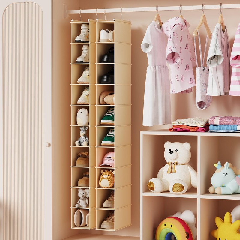MAX Houser 10-Shelf Hanging Shoe Shelf Organizer, Hanging Shoe Storage