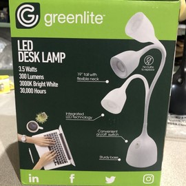 Greenlite Desk (1 Lamp) BLACK Energy Saving LED Flexible Last 30,000 Hours