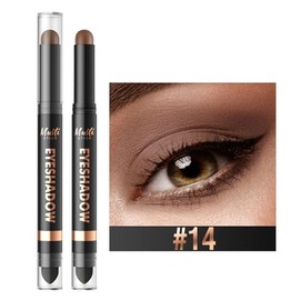 Erinde Sombra de Ojos Mate en Barra de Doble Punta, Larga Duración, #14 | Lápiz de Sombra de Ojos en Crema Resistente al Agua, Altamente Pigmentado Pa