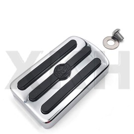 SMT-Chrome Skull Large Brake Pedal Pad Compatible With H-D '12-later Dyna FLD, 86-later FL Softail and '80-later Touring models(V Rod Muscle/Tri Glide/SuperLow) [B07FN47KCY]