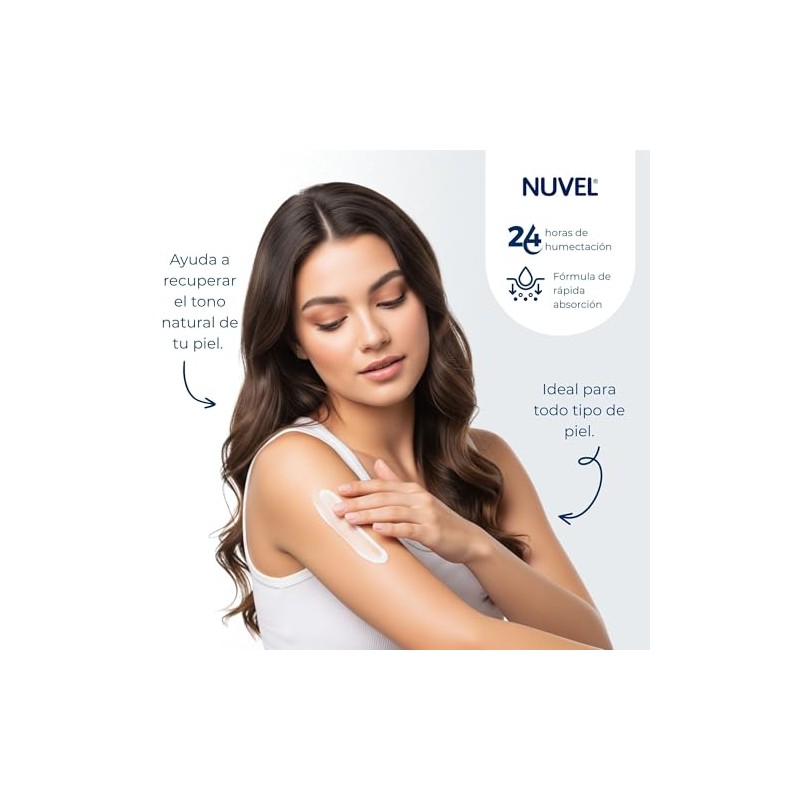 Nuvel Crema Corporal Aclarado Ideal con Cocha Nacar, 500 ml,