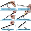 Ibergrif M34101 No Drilling Shower Squeegee with Hook, Bathroom Scraper