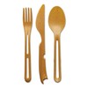koziol Cutlery 3-Piece Klikk Natural Wood