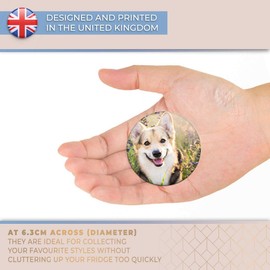 Destination Vinyl ltd Magnet for Refrigerator, Fridge - Cute Corgi Dog Pet Animal for Office, Cabinet and Whiteboard, Magnetic Stickers, 14297