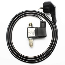 CO2 Solenoid Valve / Night Shut-Off 2-in-1 for Aquariums with Integrated Check Valve by Bavaria Fluid Systems with Long Cable | Made in Germany