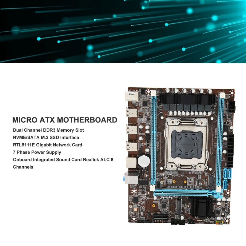 DDR3 Motherboard X79 LGA2011 V1 V2 PCIe 3.0 NVME SATA