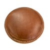 Leatherworks 3 1/2'' Circle Shot Filled Leather (Map) Paperweight (149-LW)