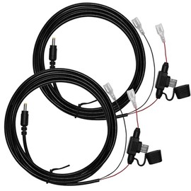 2 Pcs 4.0x1.7mm Chew-Resistant Trail Camera Power Cables Include 2Amp Fuse, for Tactacam Reveal X XB SK, Wise Eye,Covert Cameras, Snyper Cameras, etc.Trail Camera Power Cord