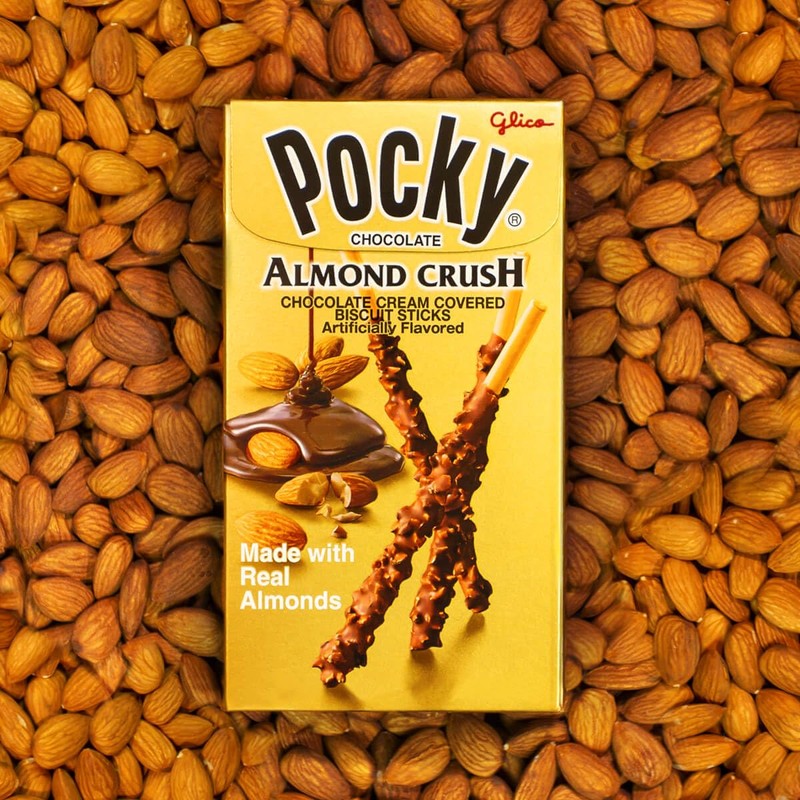 Pocky Almond Crush Biscuit Sticks – Chocolate Cream Covered with