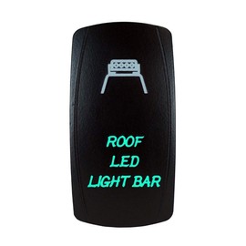 STVMotorsports 5 Pin Laser Automotive Rocker Switches On/Off LED Light 12V 20A - Interior Accessories for Car, Truck, UTV, ATV, Utility and Off-Road Vehicles (Roof Led Light Bar, Green)