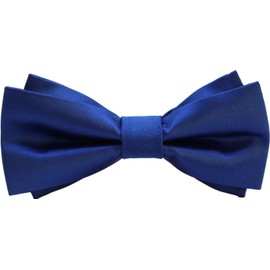 [Best Item] Bowtie, Men's, Kids, One-Touch Necktie, Plain, Easy to Wear, Hook, For Children and Adults, 04 Bow Slips, blue_01