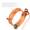 Downpipe Clamp Copper 87 mm with M8/M10 Thread Connection -
