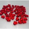 30 red large decorative hearts, luminous acrylic decorative stones, approx.