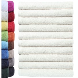 NatureMark Pack of 10 Face Cloths 100 % Cotton Terry Cloth Soap Cloths Size 30 x 30 cm Terry Cloth Flannels in Pack of 10