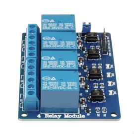 OcioDual Card Relay Shield Optocoupler Module 4 Channel Relay 5V 10A for Robotics Electronics Raspberry Pi STM32 ARM PIC AVR DIY