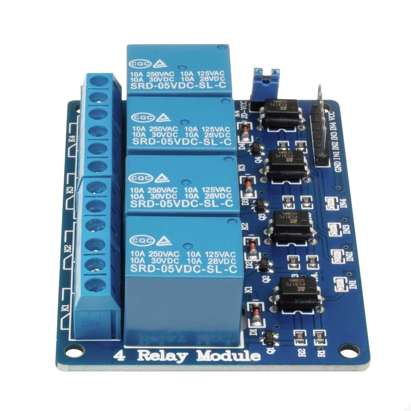 OcioDual Card Relay Shield Optocoupler Module 4 Channel Relay 5V