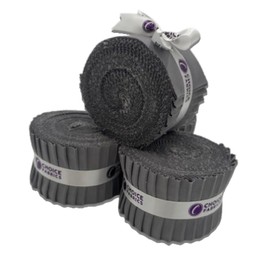 Choice Fabrics Supreme Solids - Jelly Roll (20 cuts) - Premium 100% Cotton Quilting Fabric (Frost Gray), FE-62210-001