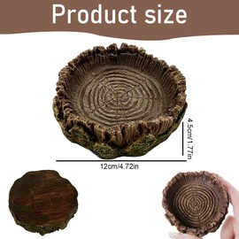 WUSJCOF Wassernapfbehälter, Reptilienwassernapf, Futternapf, Trinknapf, Schildkröten-, Schlangen-, Gecko-Zubehör