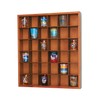 Jumbl Wood Shot Glass Wall Curio Display Case - Natural,16.5"