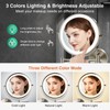 GREENFROM Rechargeable Wall Mounted Makeup Mirror Brushed Nickel, 8.5'' Magnifying