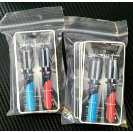 10 Pairs Red / Blue Lightsaber Shaped Space Keys - KW1 Kwikset 20 Key Blanks