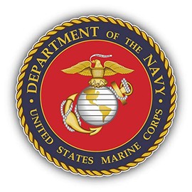 Zirni Marine Corps USMC Department of The Navy Vinyl Sticker Bumper Art Decal
