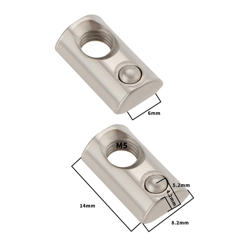 OTOTEC 50Pcs 20 Series T Nut M5 M6 Roll in