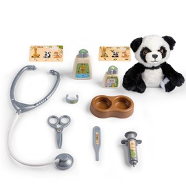 Smoby - Veterinarian Play Set in Case with Panda Cuddly Toy - Role Play for Children from 3 Years