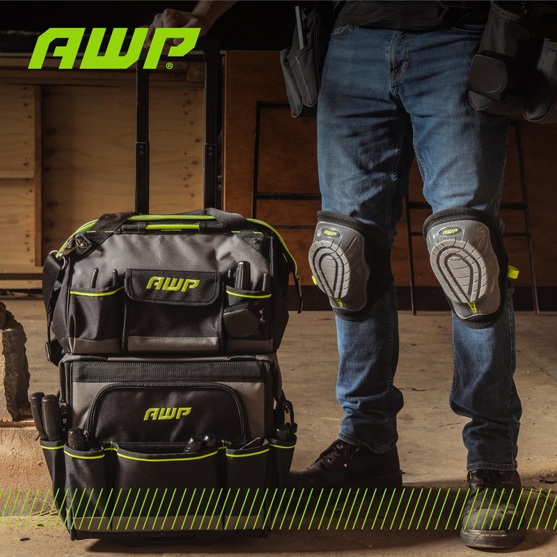 AWP Gel Stabilizer Flooring Roofing, Decking Non-Skid Knee Pads with