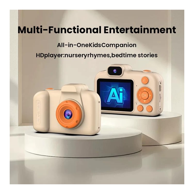 ARNSSIEN AI Kids Camera for Toddlers with AI Object Recognition,