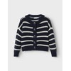 NAME IT Girl Striped Cardigan, Dark Sapphire