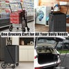 Heavy Duty Folding Shopping Cart for Groceries, Jumbo Grocery Carts