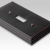 AMERELLE 84DVB Steps Single Duplex Cast Metal Wallplate in Aged