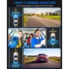 Dash Cam Front and Rear, 1080P Dash Camera for Cars,