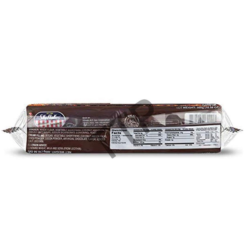M.Y. San SkyFlakes Cracker Sandwich, Tsokolate (Chocolate) Flavor, 10 Count,