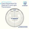 KastLite 12" Clear Acrylic Lamp Post Globe | Smooth Textured