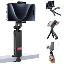 ULANZI MA89 Trípode para teléfono móvil con función de pinza de mesa,Soporte plegable para teléfono de avión con rotación de 360°,accesorio esencial para viajes en avión,ideal para vuelos largos,hogar