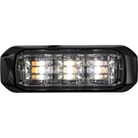 Buyers Products 8890929 3 1/2 Inch Angle Tri-Color LED Strobe Light, Amber/Green/Clear, Three-In One Warning Light For Trucks & Trailers