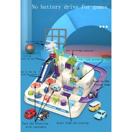 Fiouni Car Adventure Children's Toy for 3 4 5 6 7 8 Years Old Boys Girls Cars Track Children's Toy Race Track Toy Intelligence Learning Toy Birthday Gifts Children from 3 Years