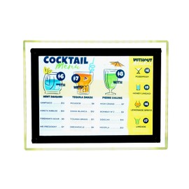 FALUSHAN LED Backlit Poster Frame,11.3x7.87in Dimmable Advertising Light Box,A4 Crystal Acrylic LED Backlit Display Light Box Poster Frame for Retail Stores,Restaurants