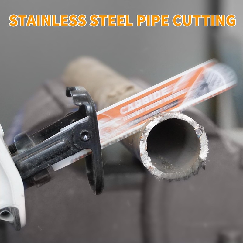 5 Pack Carbide Reciprocating Saw Blade Set, Premium Metal Blades