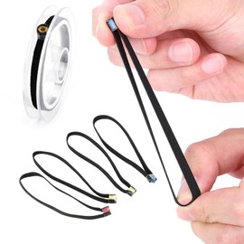 4PCS Fly Fishing Tippet, 4PCS Elastic Fabric Lightweight Fishing Tippet Spool Ring Fish Wire Loop Tackle Accessory